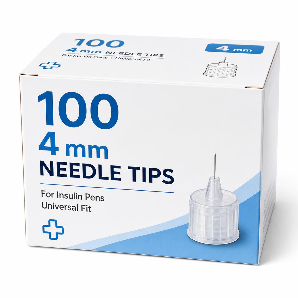 Pen Needle Tips — 100 count — box of 100 4 mm pen needle tips